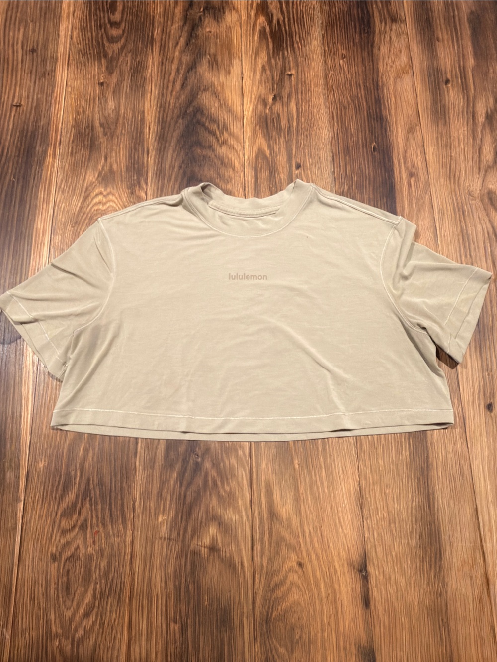 lululemon athletica Crop Short Sleeve Top — Khaki